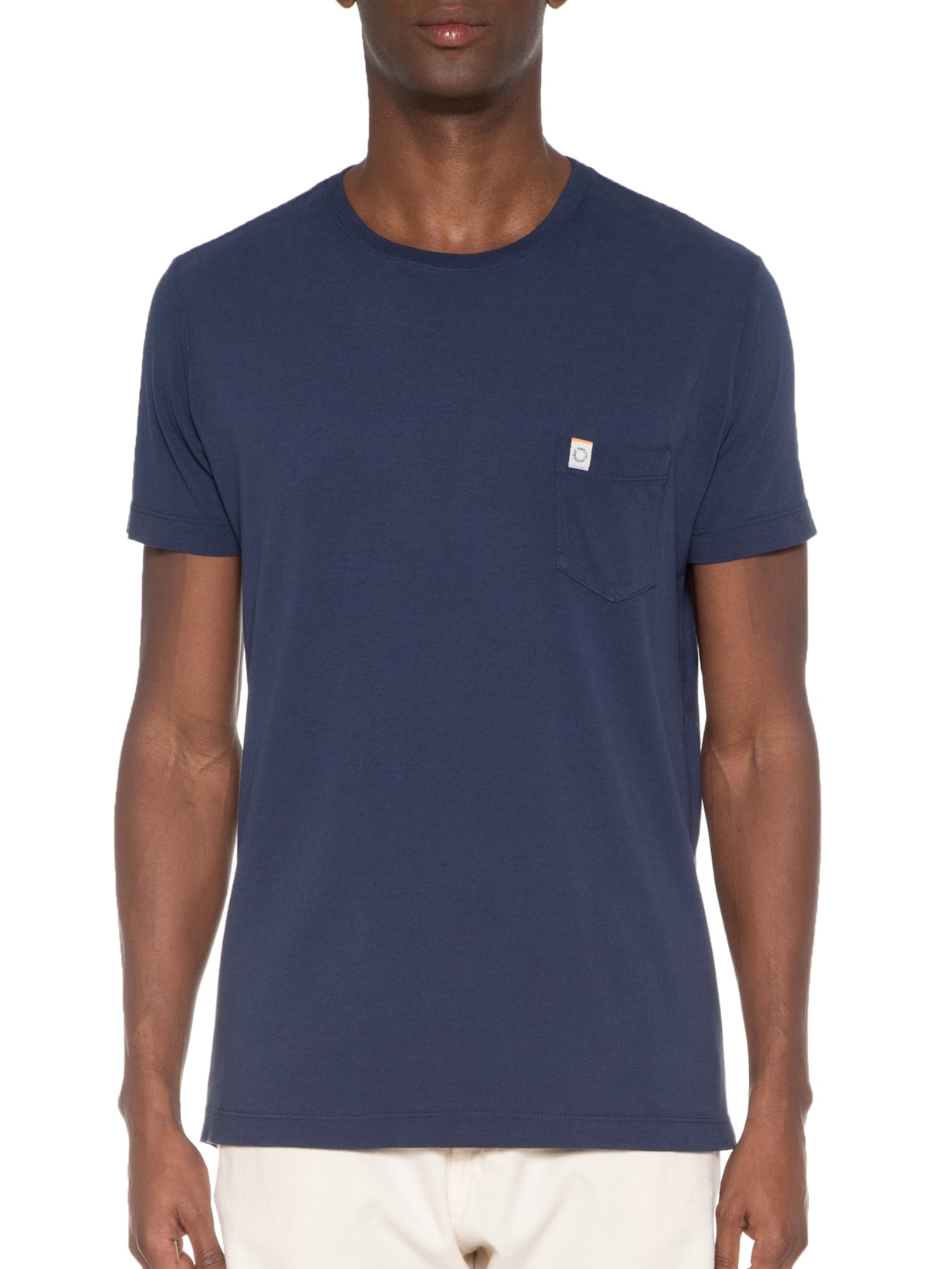 Camiseta Masculina Bolso Azul Purple Yellow