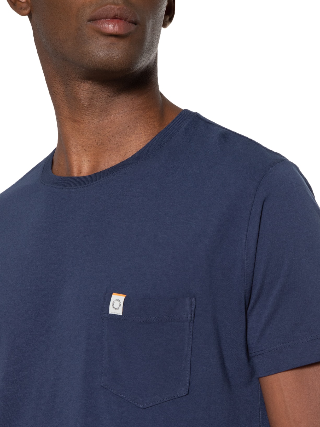 Camiseta Masculina Bolso Azul Purple Yellow