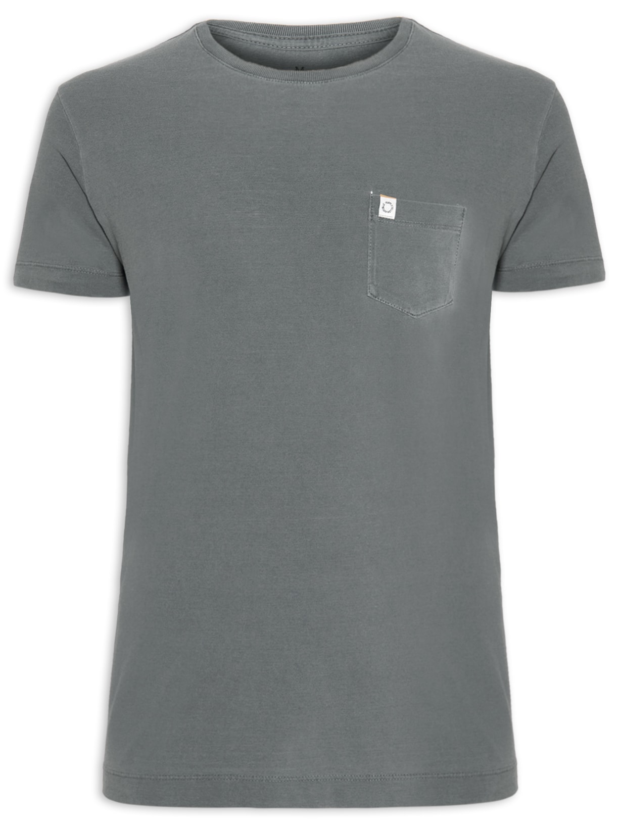 Camiseta Masculina Bolso Cinza Purple Yellow