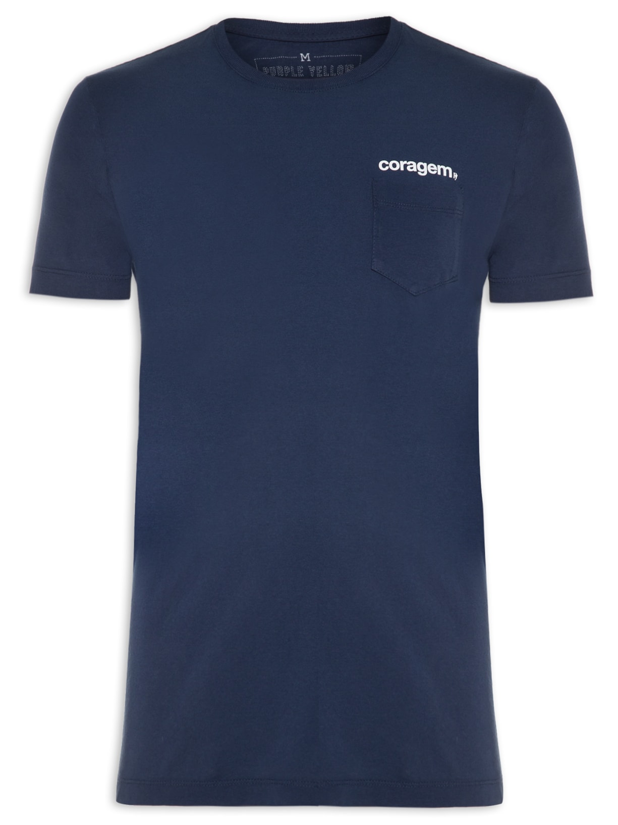 Camiseta Masculina Bolso Coragem - Azul