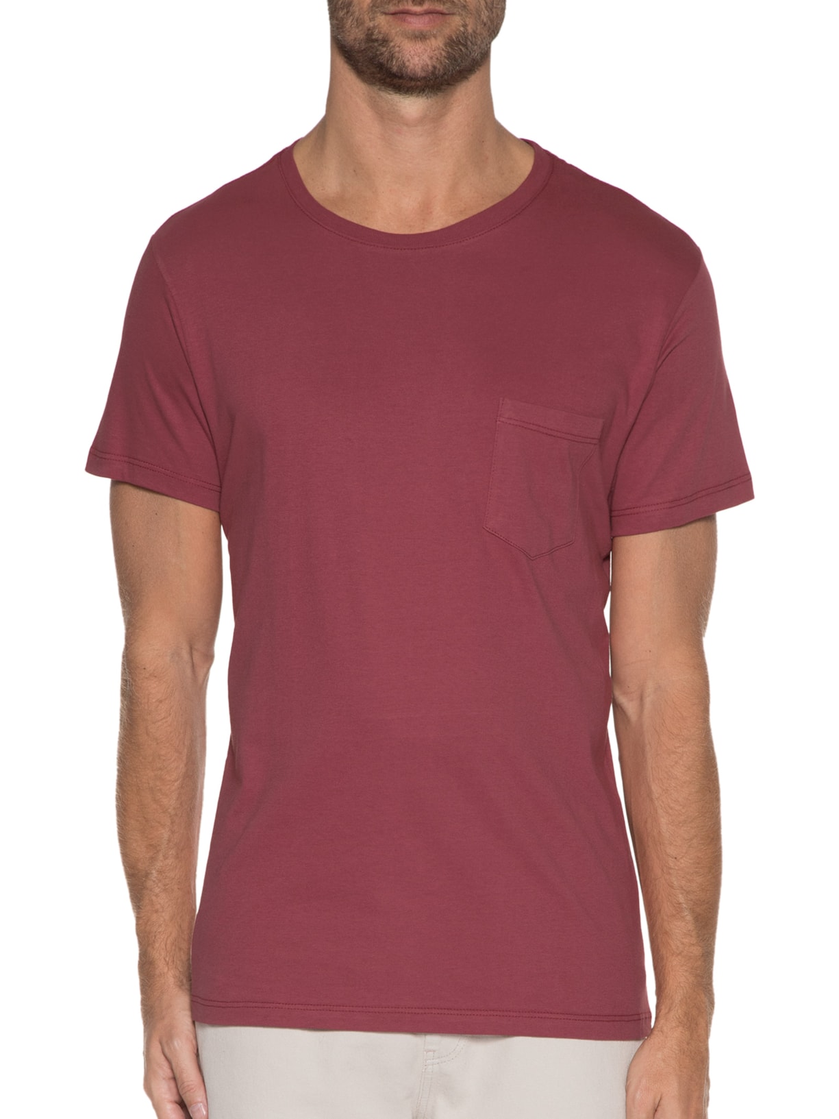 Camiseta Masculina Bolso New Vermelho Foxton