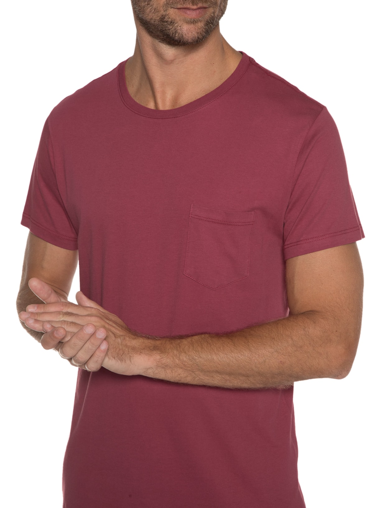 Camiseta Masculina Bolso New Vermelho Foxton