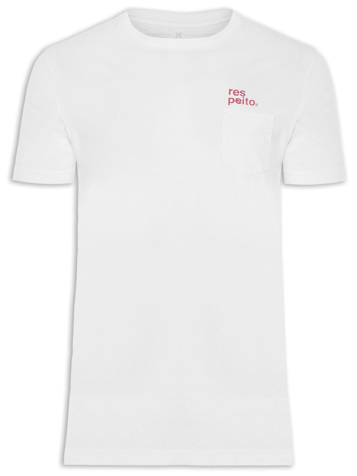 Camiseta Masculina Bolso Respeito - Branco