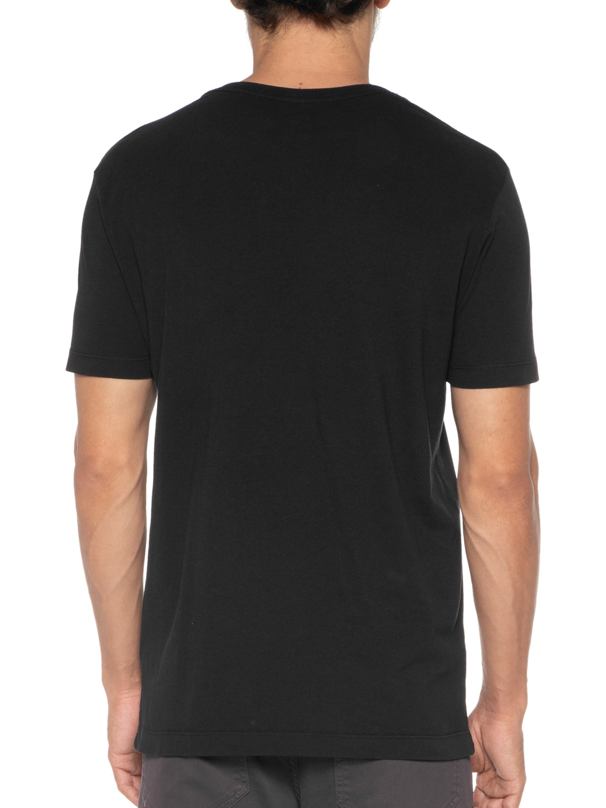 Camiseta Masculina Bolso Respeito Preto Purple Yellow