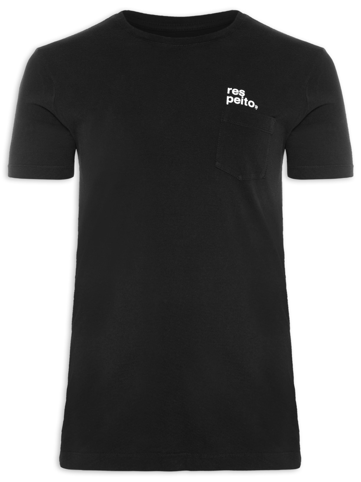 Camiseta Masculina Bolso Respeito - Preto