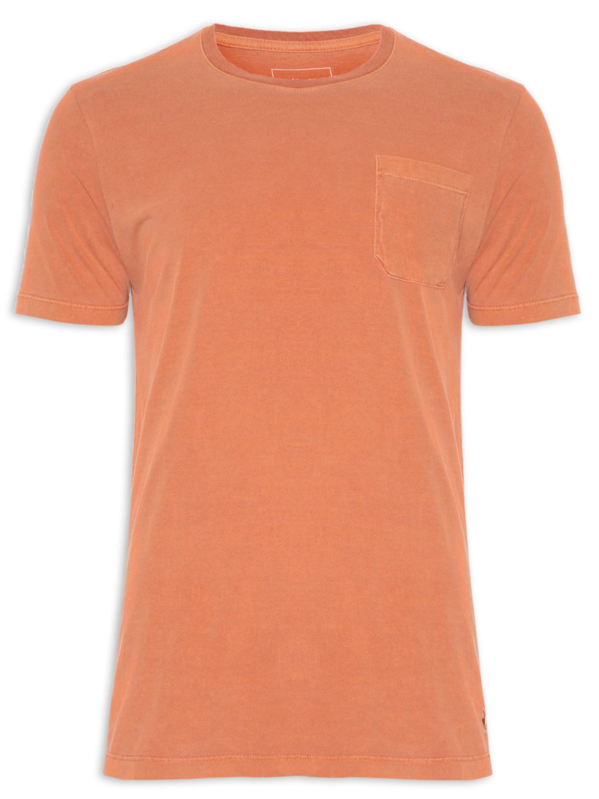 Camiseta Masculina Bolso Stone - Laranja