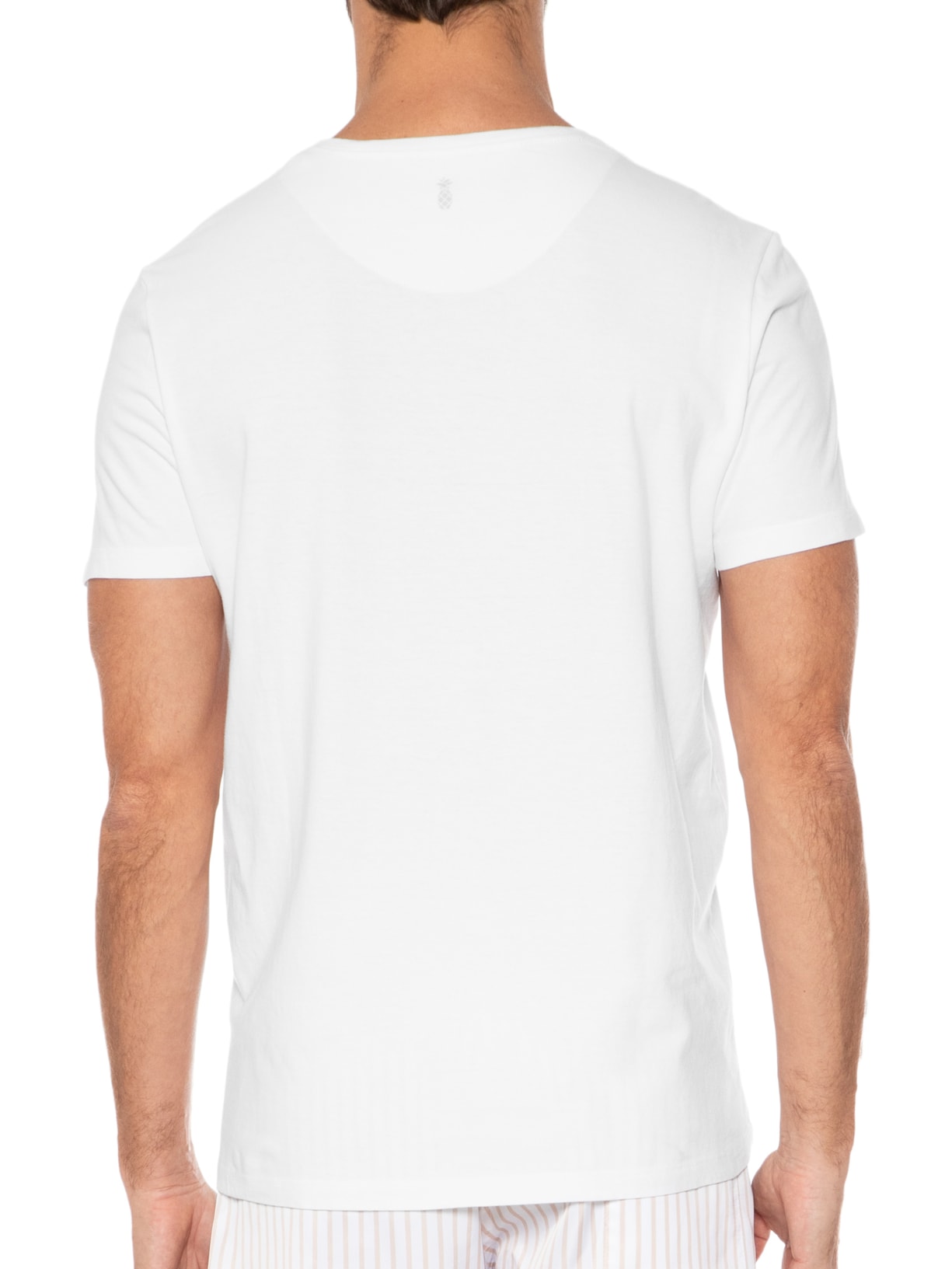 Camiseta Masculina Bolso Stoned Branco Pineapple