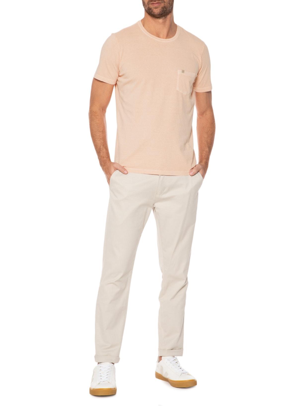 Camiseta Masculina Bolso Stoned Laranja Pineapple