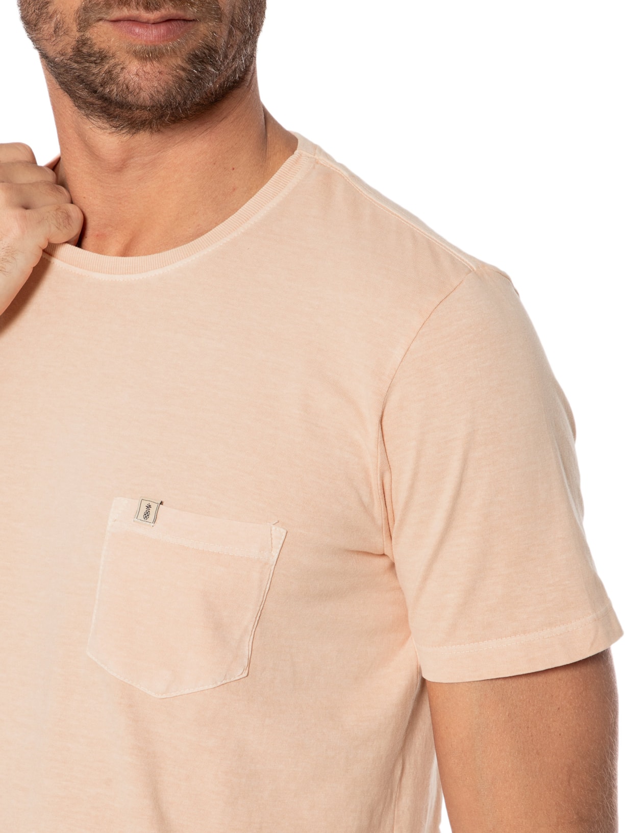 Camiseta Masculina Bolso Stoned Laranja Pineapple