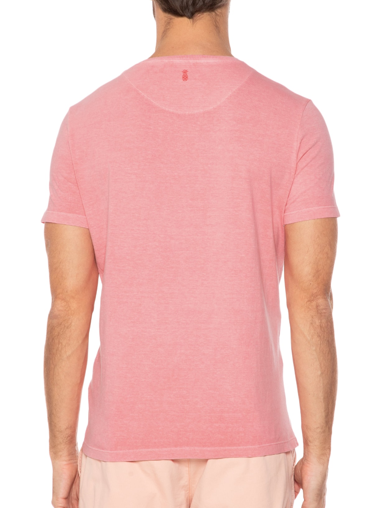 Camiseta Masculina Bolso Stoned Rosa Pineapple