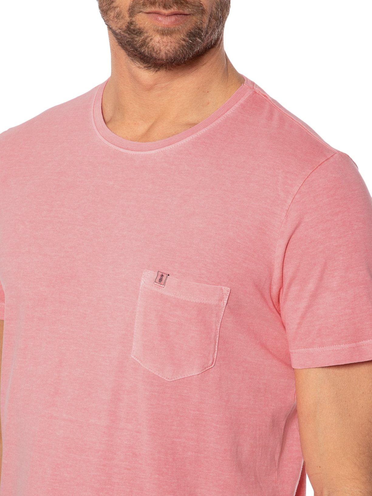 Camiseta Masculina Bolso Stoned Rosa Pineapple