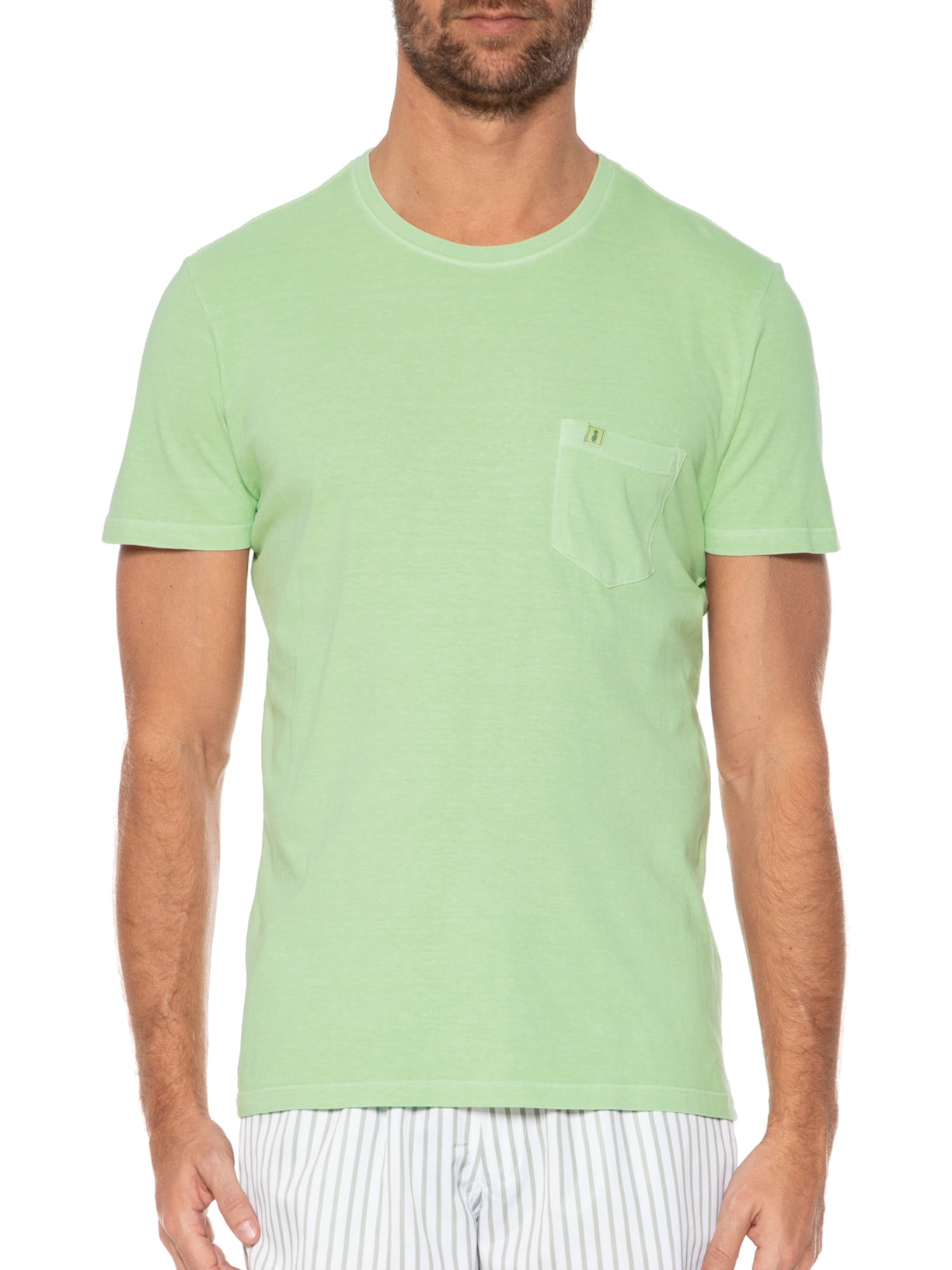 Camiseta Masculina Bolso Stoned Verde Pineapple