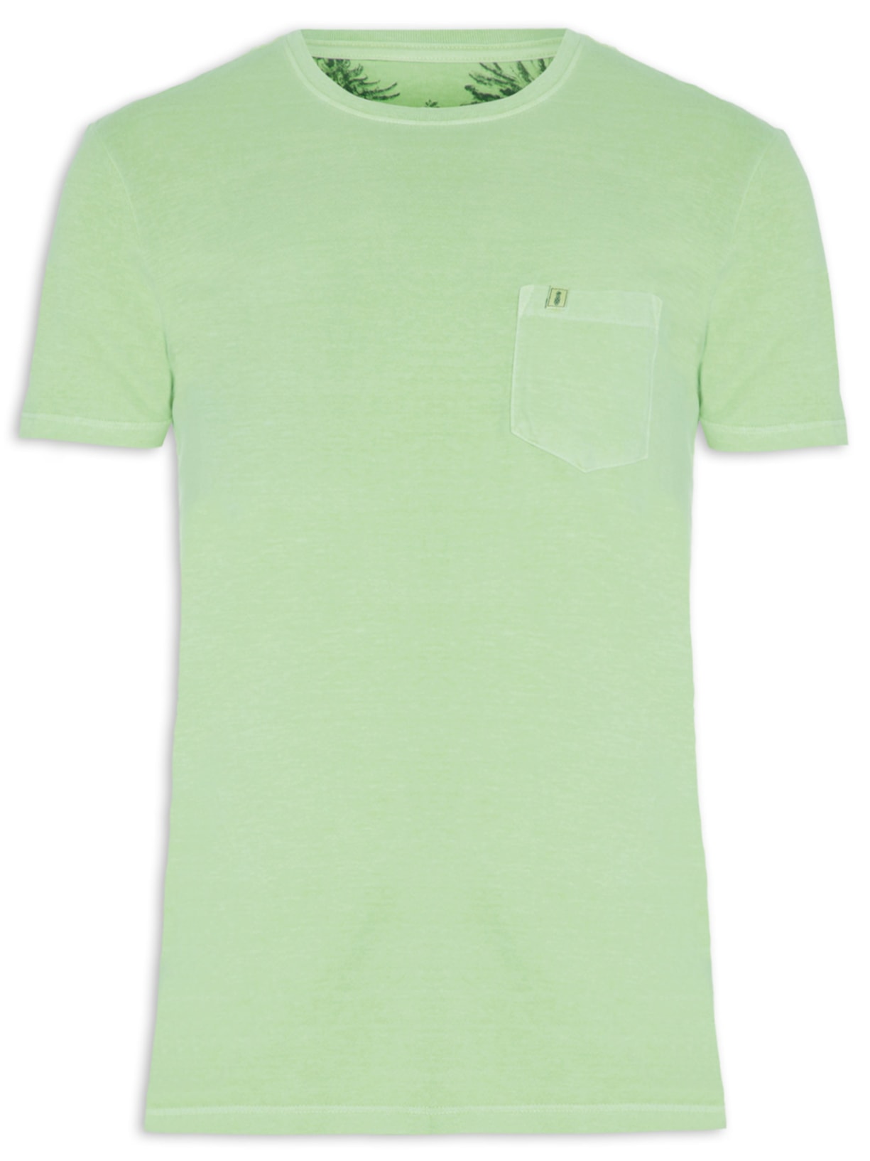 Camiseta Masculina Bolso Stoned - Verde