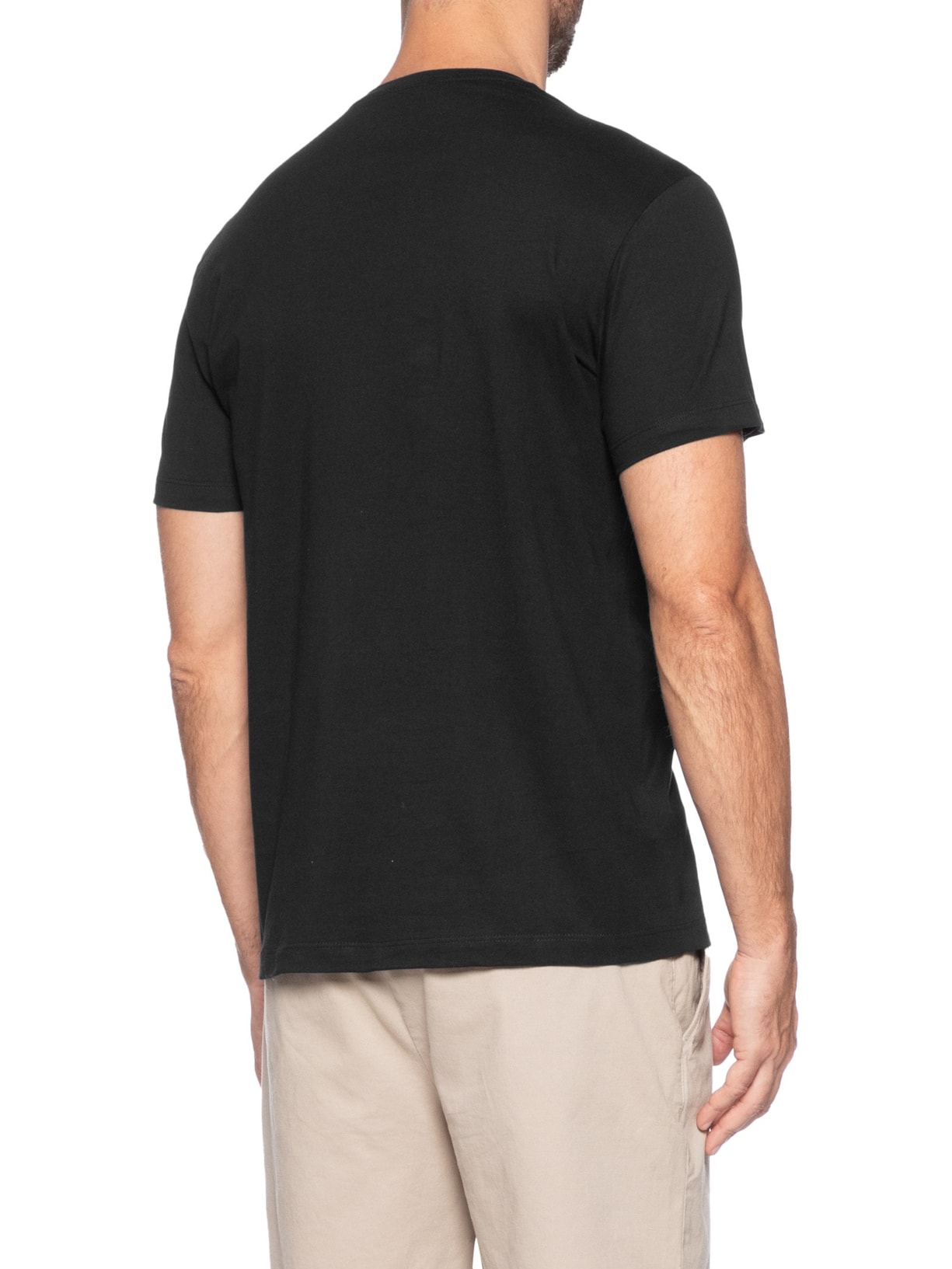 Camiseta Masculina Bordada Summertime Preto Sergio K