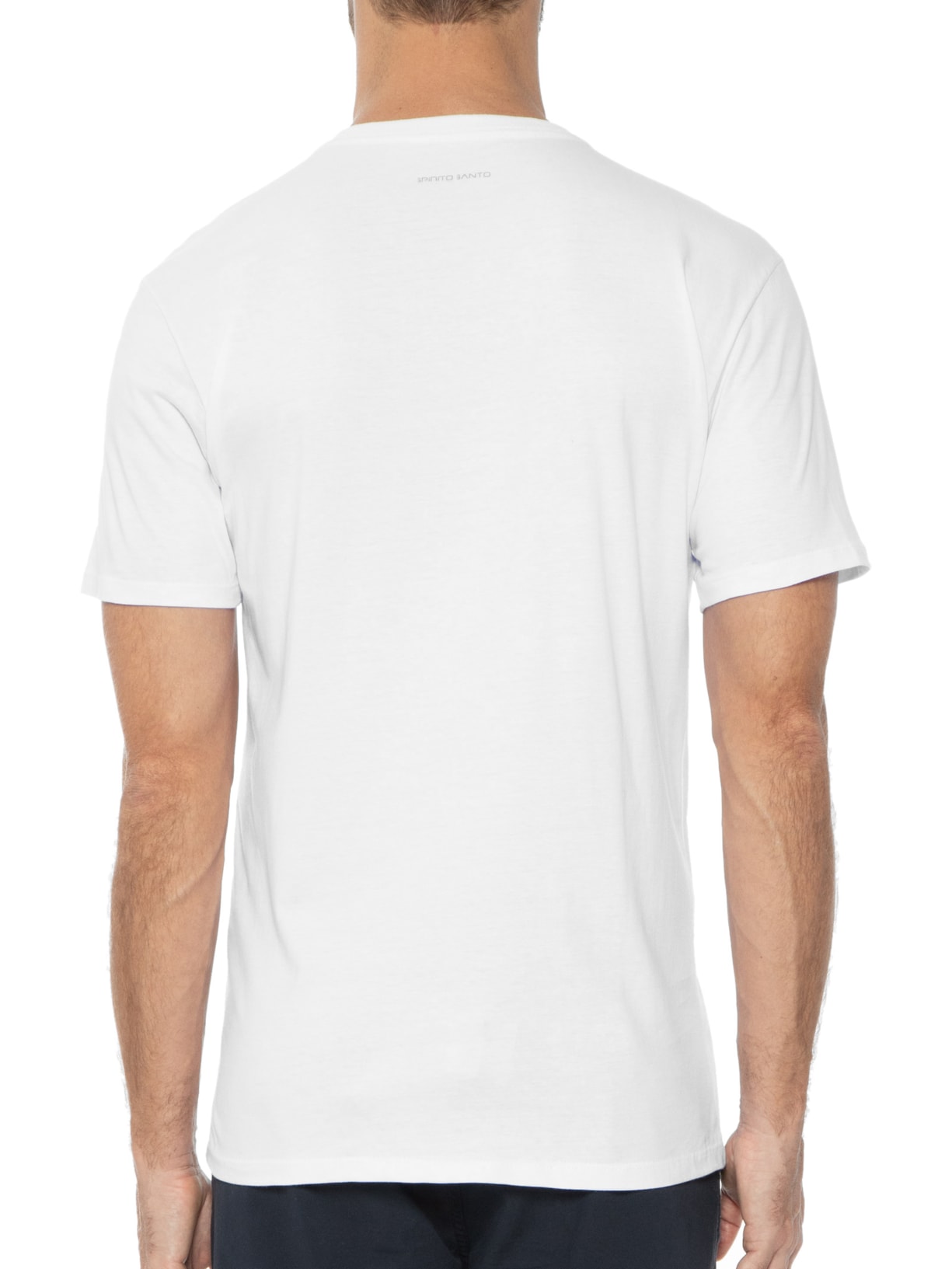 Camiseta Masculina Bordado Branco Spirito Santo