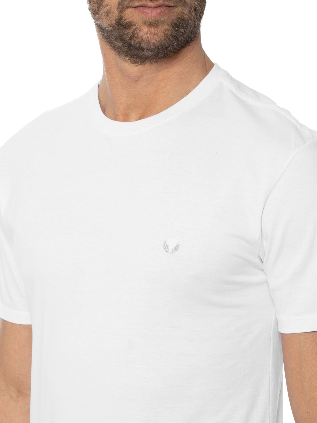 Camiseta Masculina Bordado Branco Spirito Santo