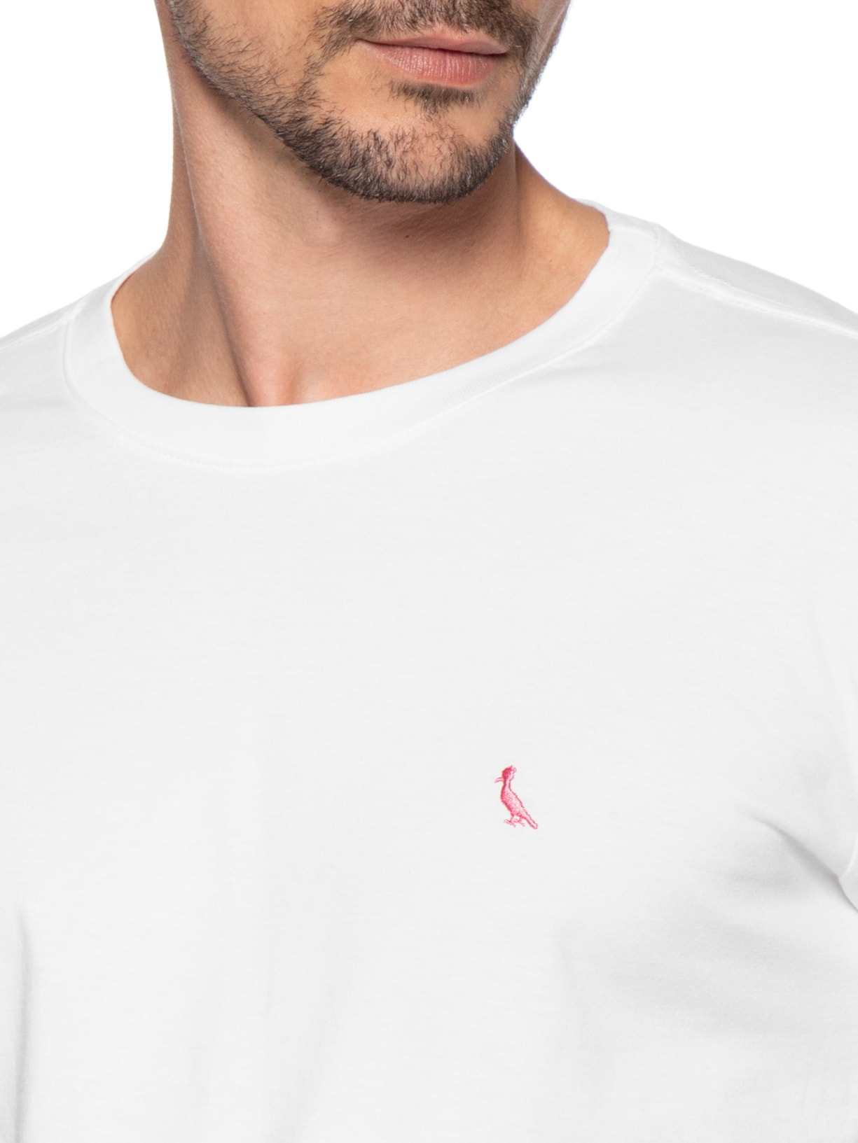 Camiseta Masculina Bordado Pica Pau Com Caixa Presenteável Branco Reserva
