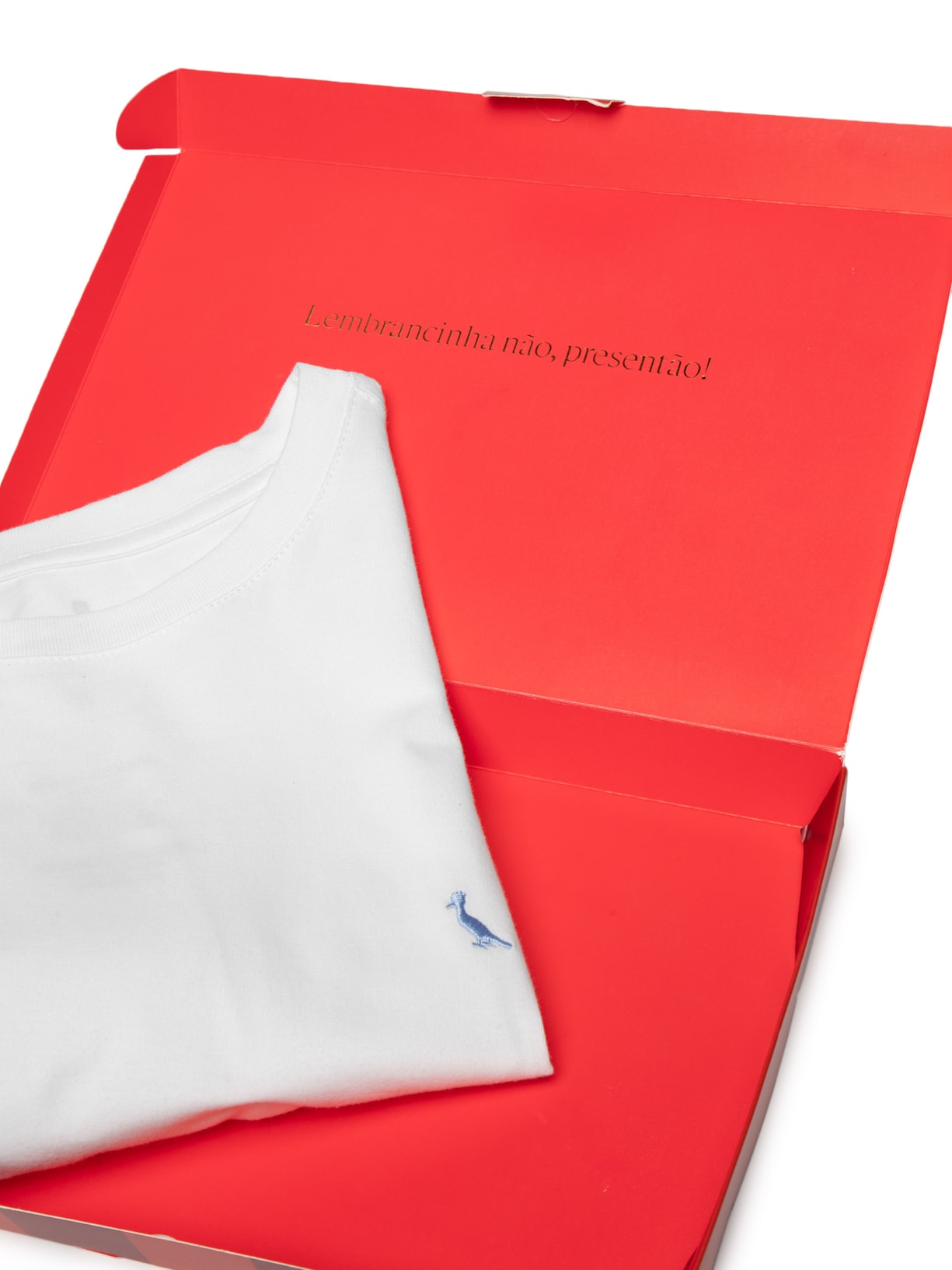 Camiseta Masculina Bordado Pica Pau Com Caixa Presenteável Branco Reserva