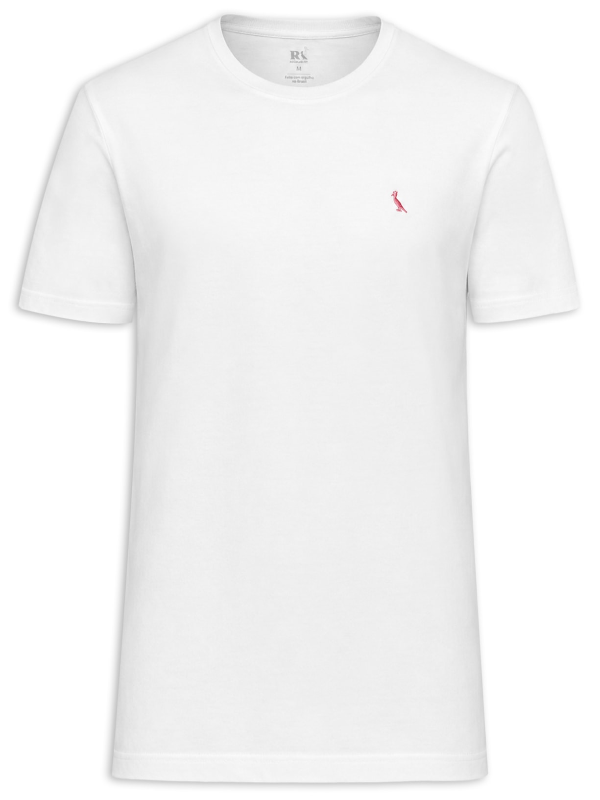 Camiseta Masculina Bordado Pica Pau Com Caixa Presenteável – Branco Reserva