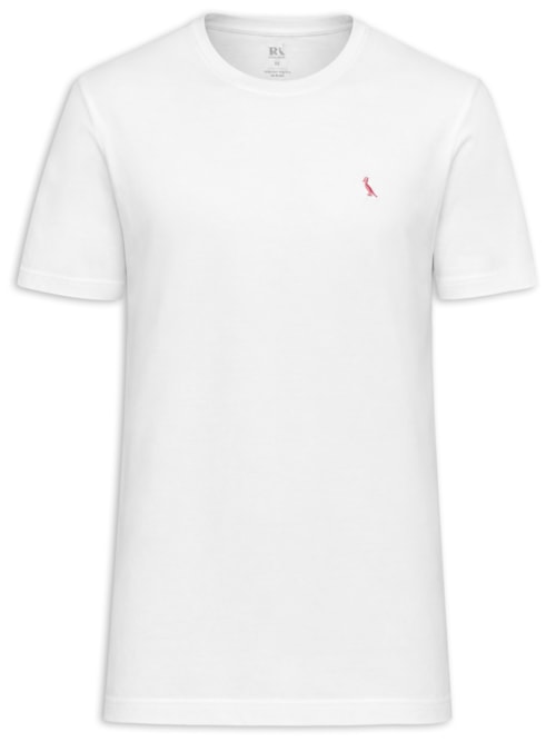 Camiseta Masculina Bordado Pica Pau Com Caixa Presenteável – Branco
