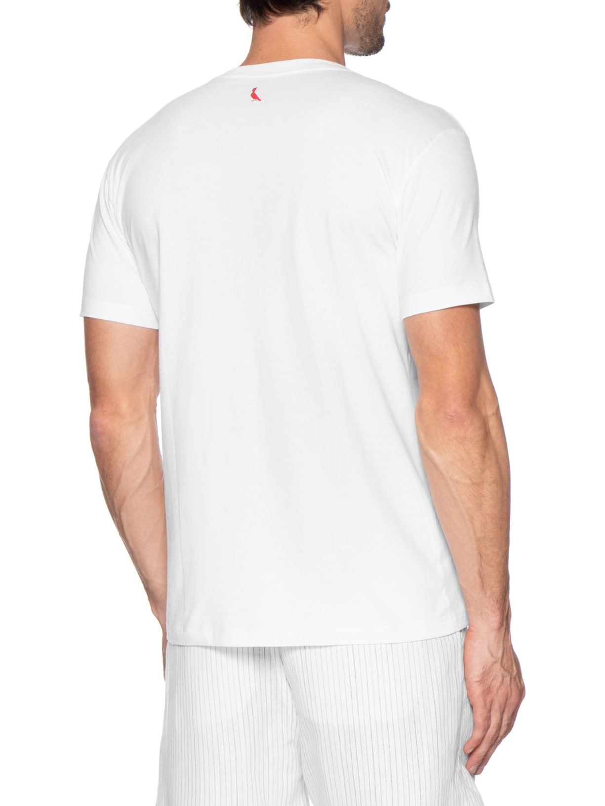 Camiseta Masculina Bordado Pica Pau Com Caixa Presenteável – Branco Reserva