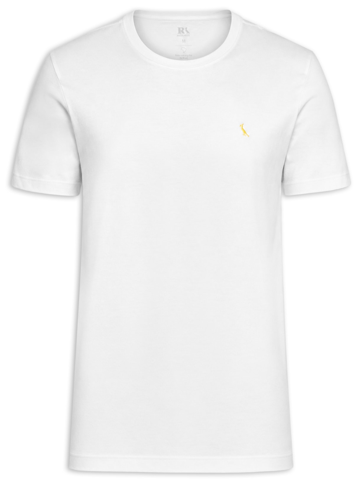 Camiseta Masculina Bordado Pica Pau Com Caixa Presenteável – Branco Reserva