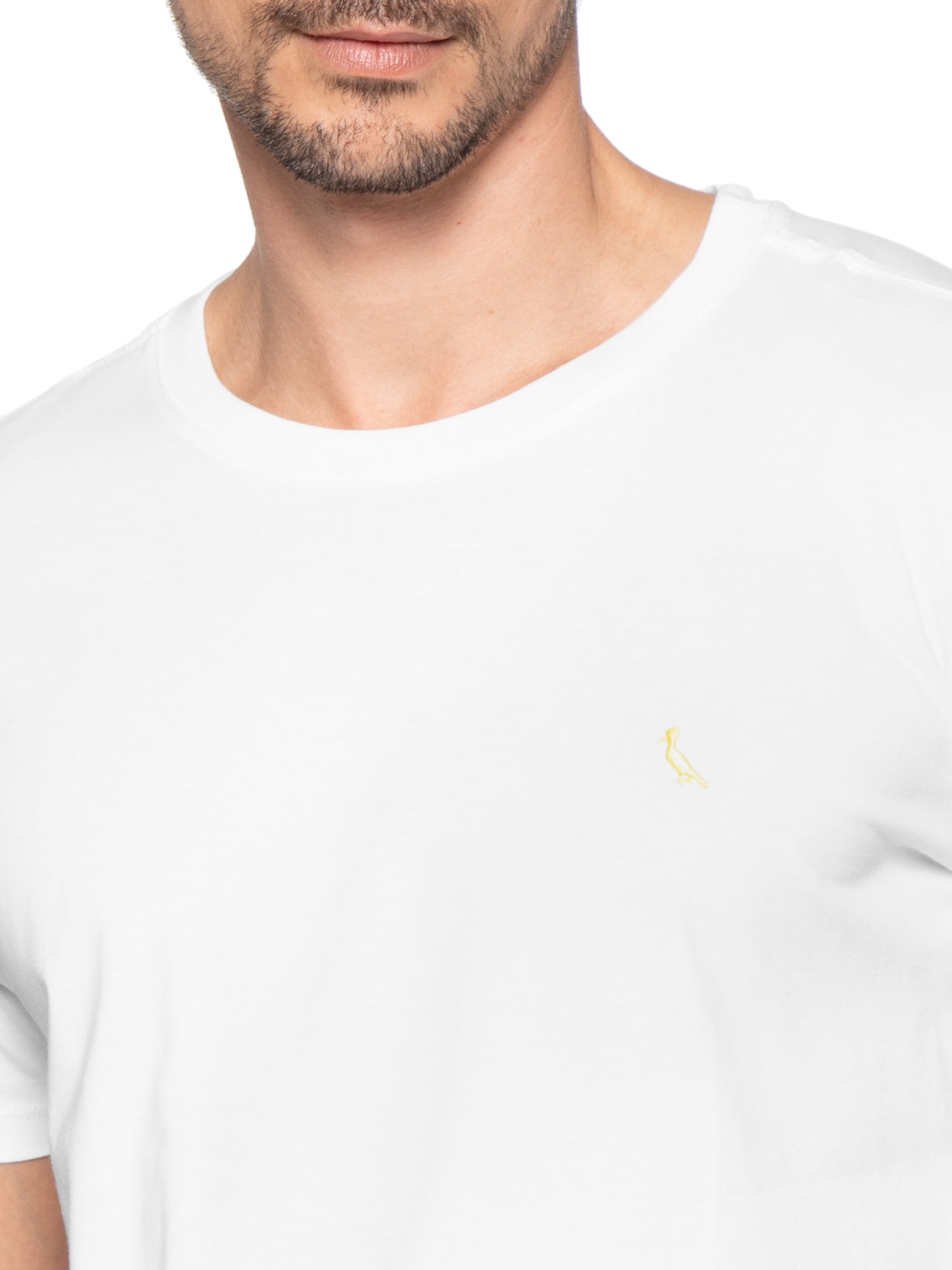 Camiseta Masculina Bordado Pica Pau Com Caixa Presenteável – Branco Reserva