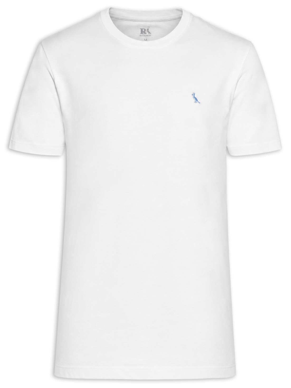 Camiseta Masculina Bordado Pica Pau Com Caixa Presenteável – Branco