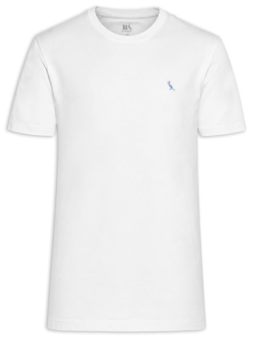 Camiseta Masculina Bordado Pica Pau Com Caixa Presenteável – Branco