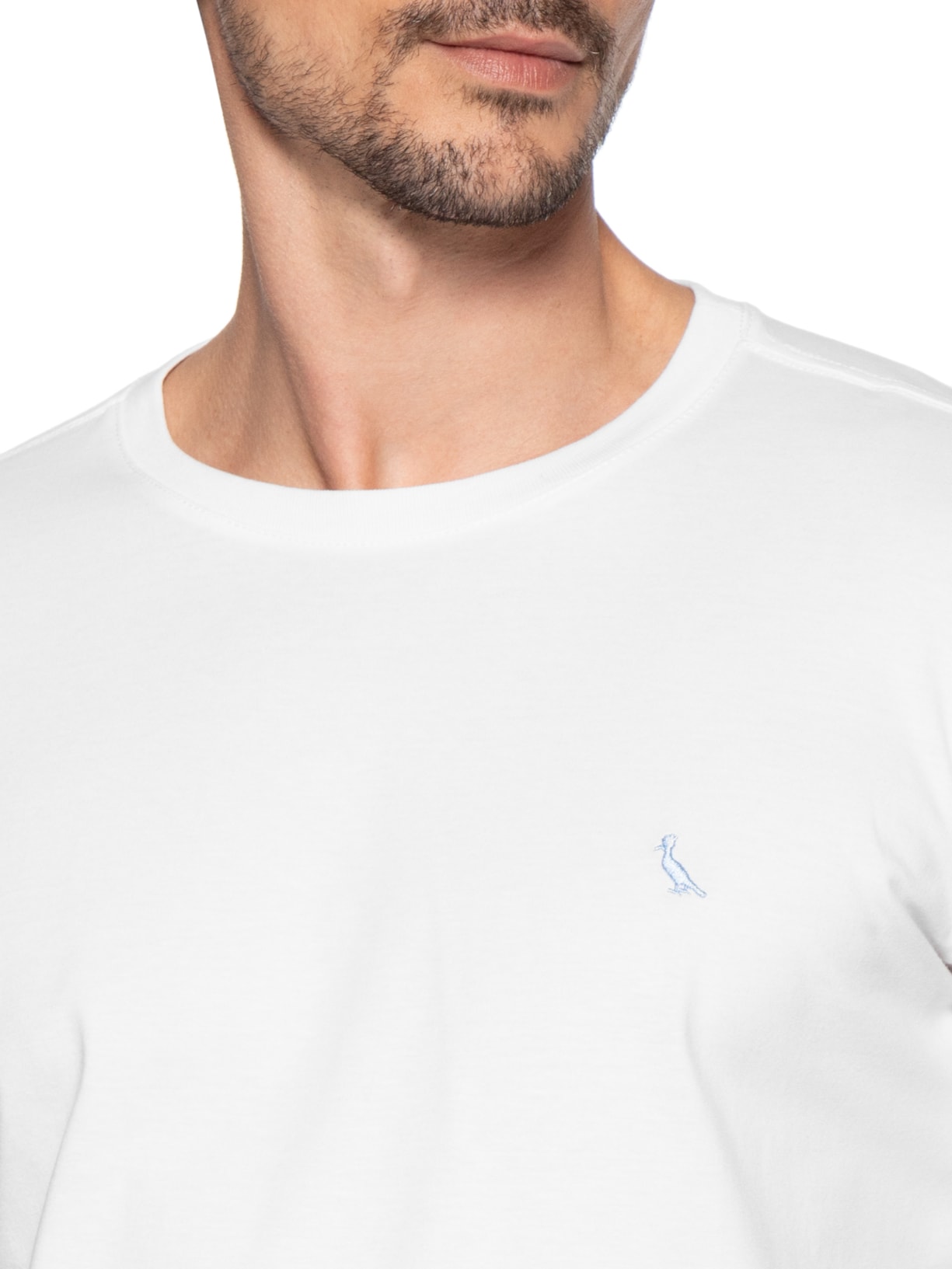 Camiseta Masculina Bordado Pica Pau Com Caixa Presenteável – Branco Reserva