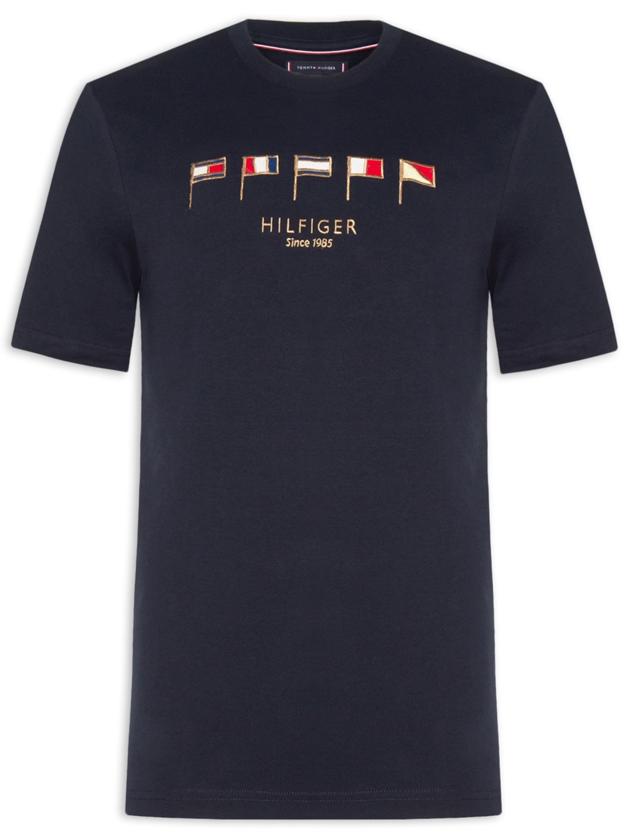 Camiseta Masculina Borddo Multi Flags Regular Fit Em Algodão - Azul