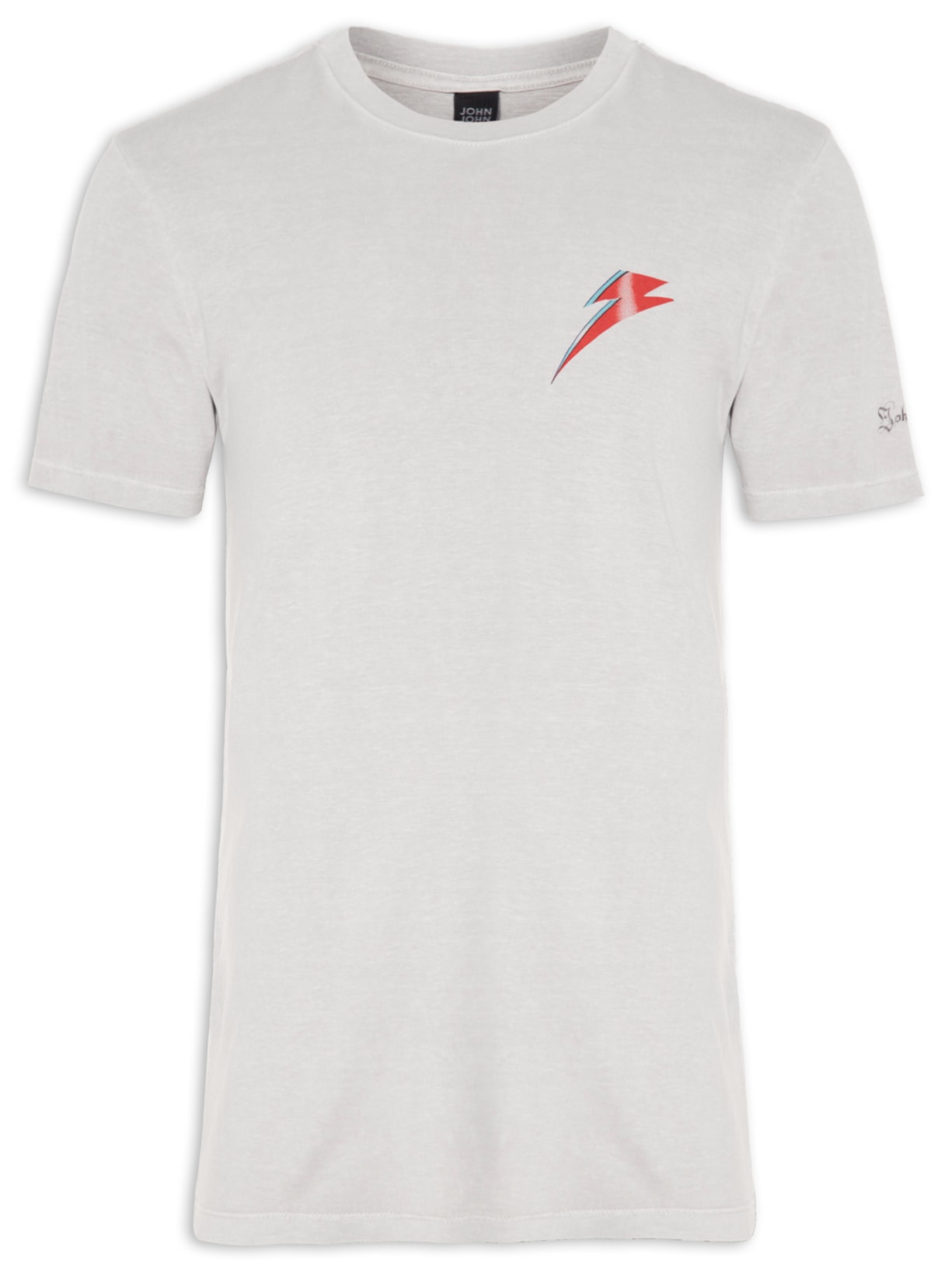 Camiseta Masculina Bowie Lightning - Cinza