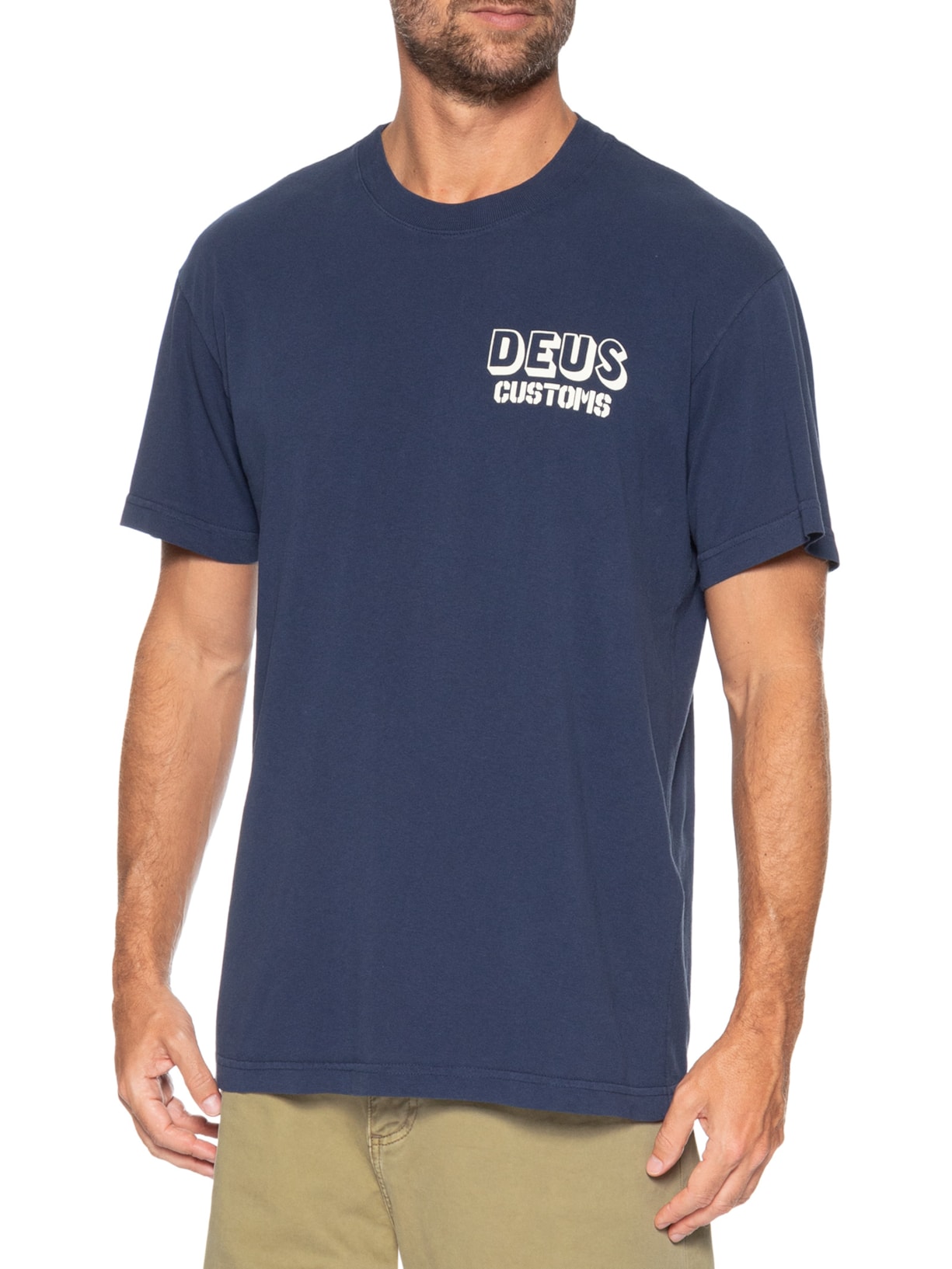 Camiseta Masculina Box Fit Heavy Metal Azul Deus Ex Machina