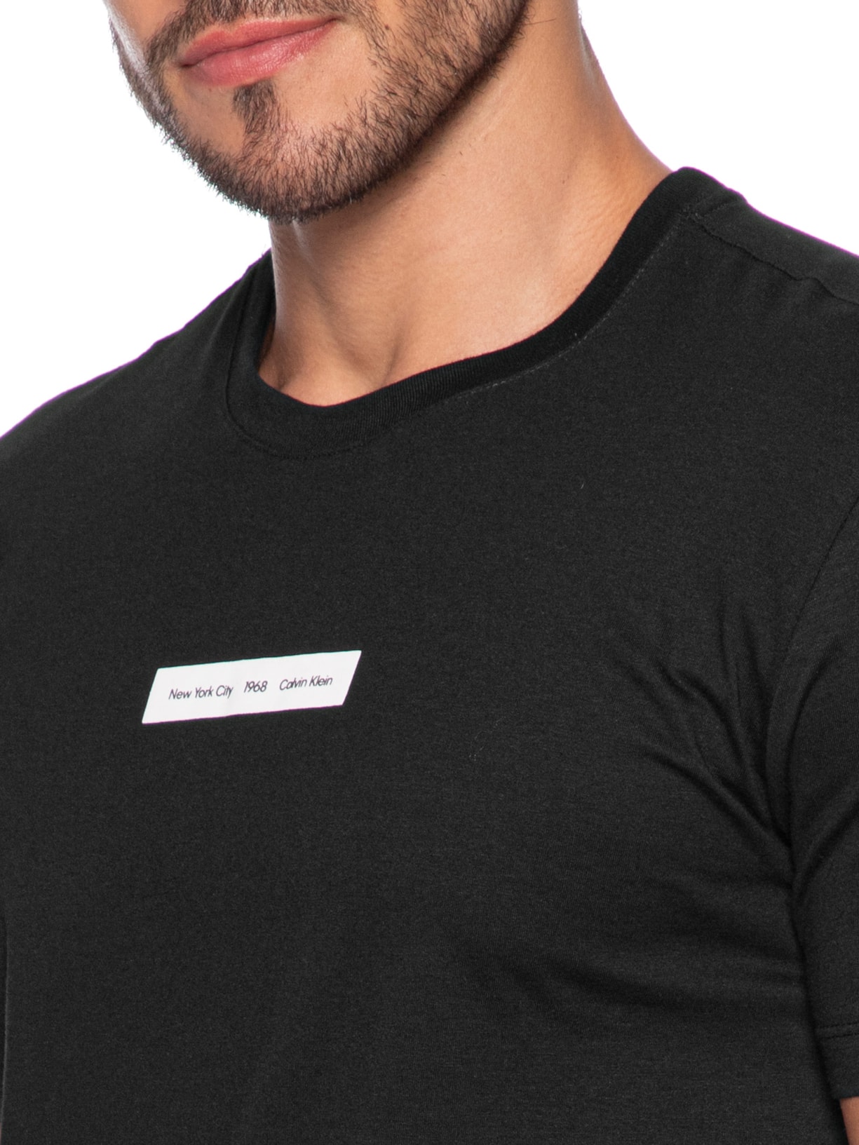 Camiseta Masculina Box Nyc Preto Calvin Klein - White Label