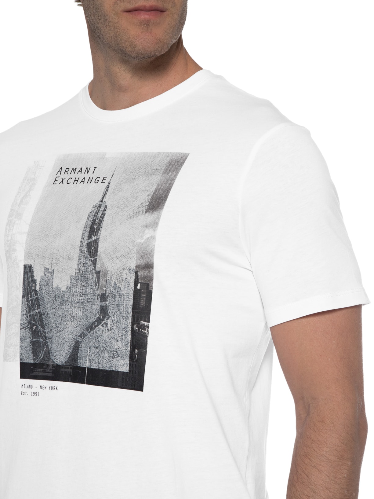Camiseta Masculina Branco Armani Exchange