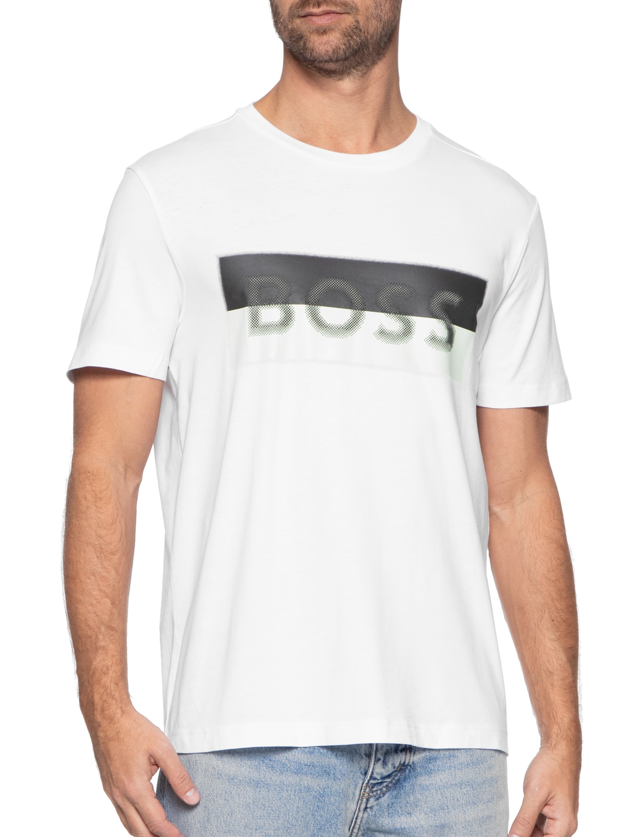 Camiseta Masculina Branco Boss