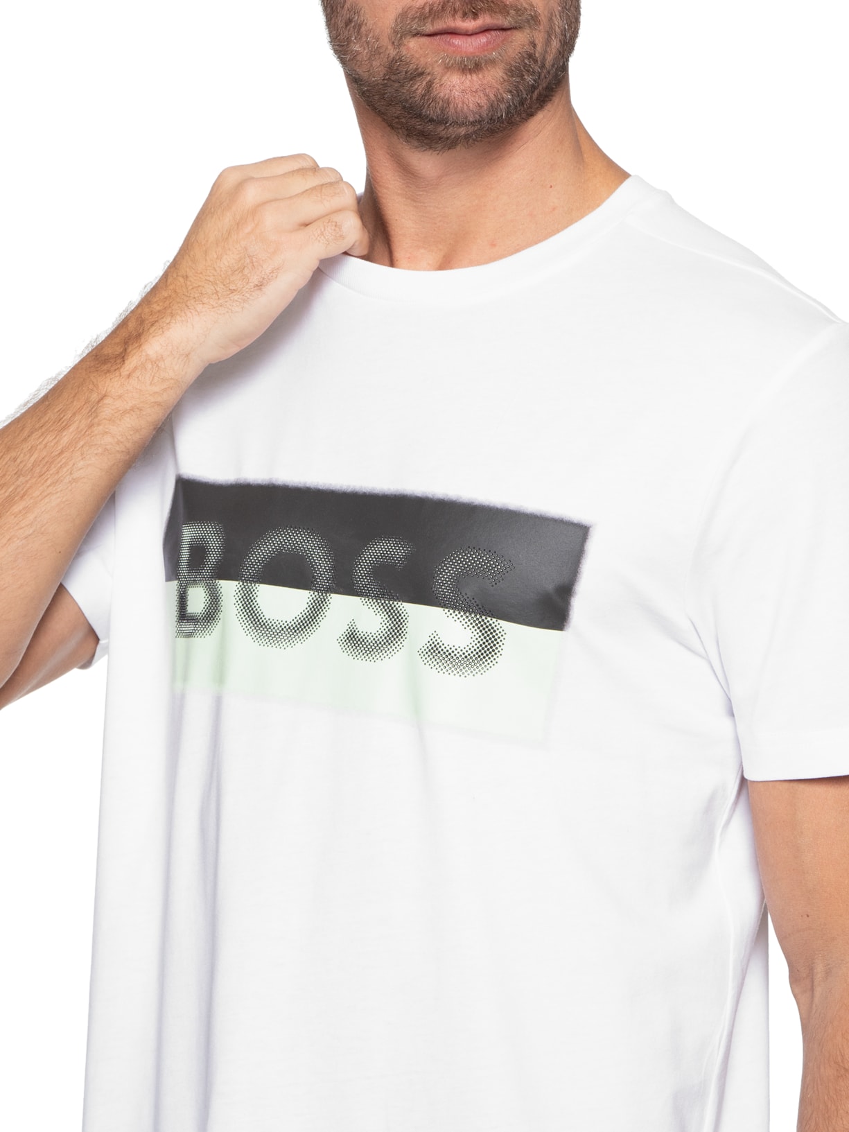 Camiseta Masculina Branco Boss