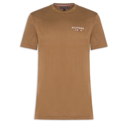 Camiseta Masculina Brand Love Small Hilfiger - Marrom