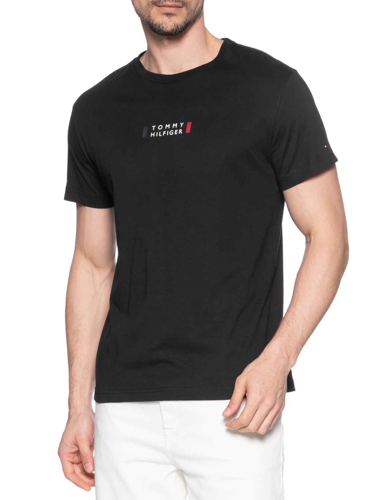 Camiseta Masculina Brand Of Love Print Preto Tommy Hilfiger