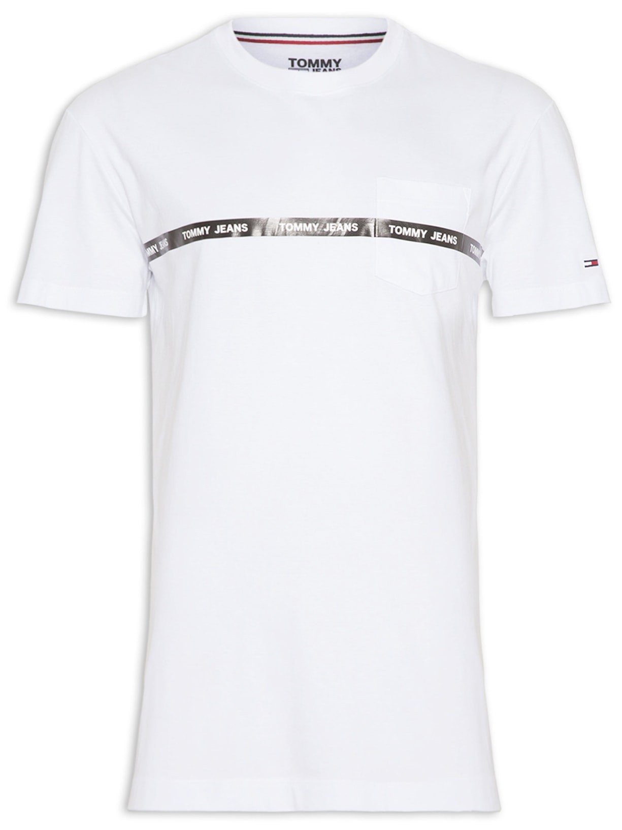 Camiseta Masculina Branded Tape Branco Tommy Jeans
