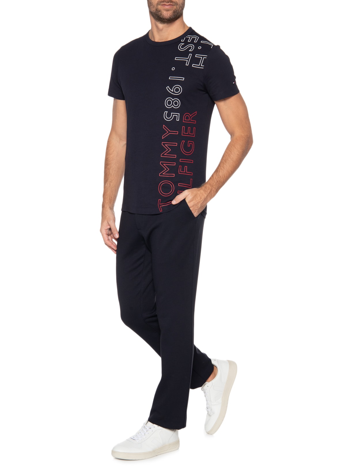 Camiseta Masculina Brandlove-offpla Azul Tommy Hilfiger