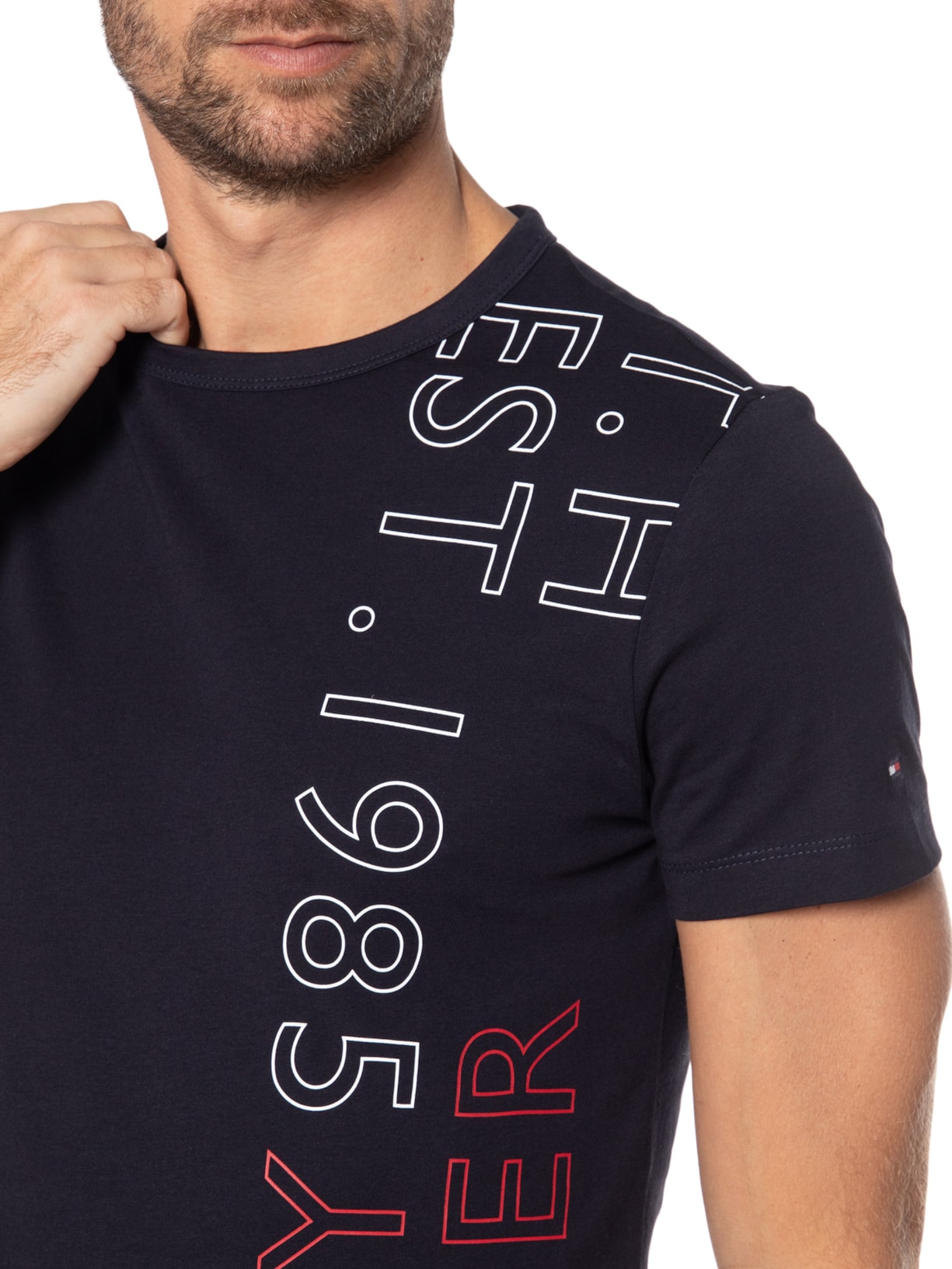 Camiseta Masculina Brandlove-offpla Azul Tommy Hilfiger