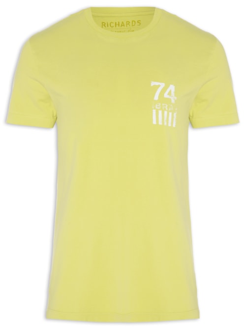 Camiseta Masculina Brasão Cup - Amarelo