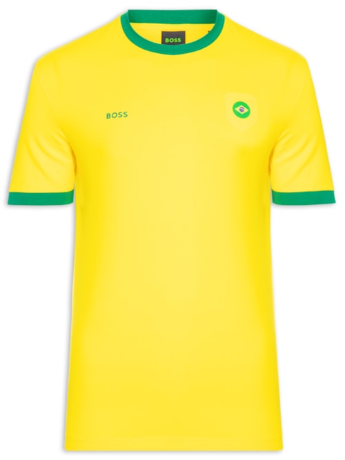 Camiseta Masculina Brasil Copa Lux Tee - Amarelo