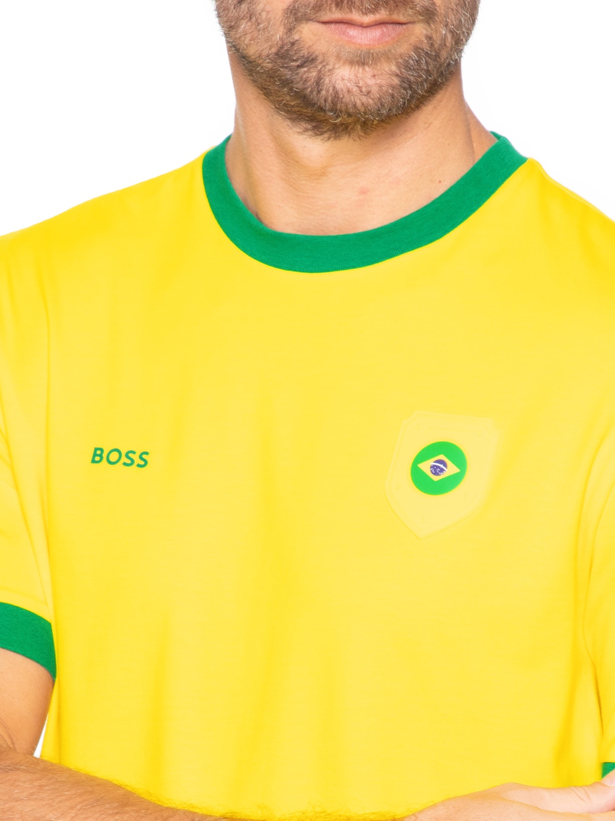 Camiseta Masculina Brasil Copa Lux Tee Amarelo Boss