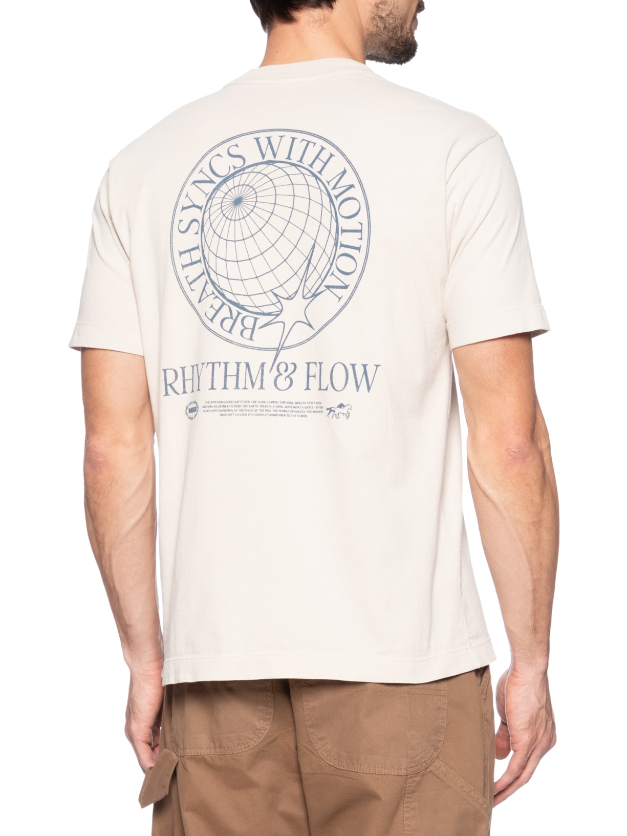 Camiseta Masculina Breath Syncs Bege Birden