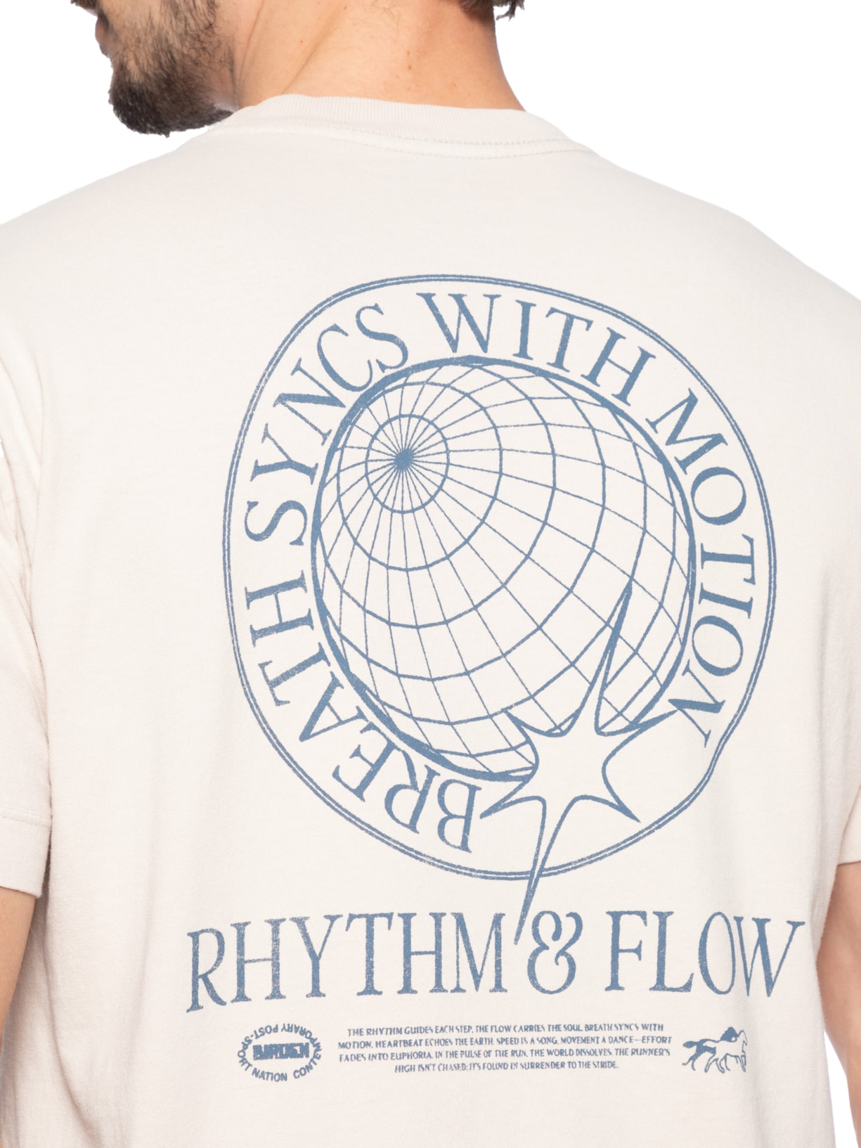 Camiseta Masculina Breath Syncs Bege Birden