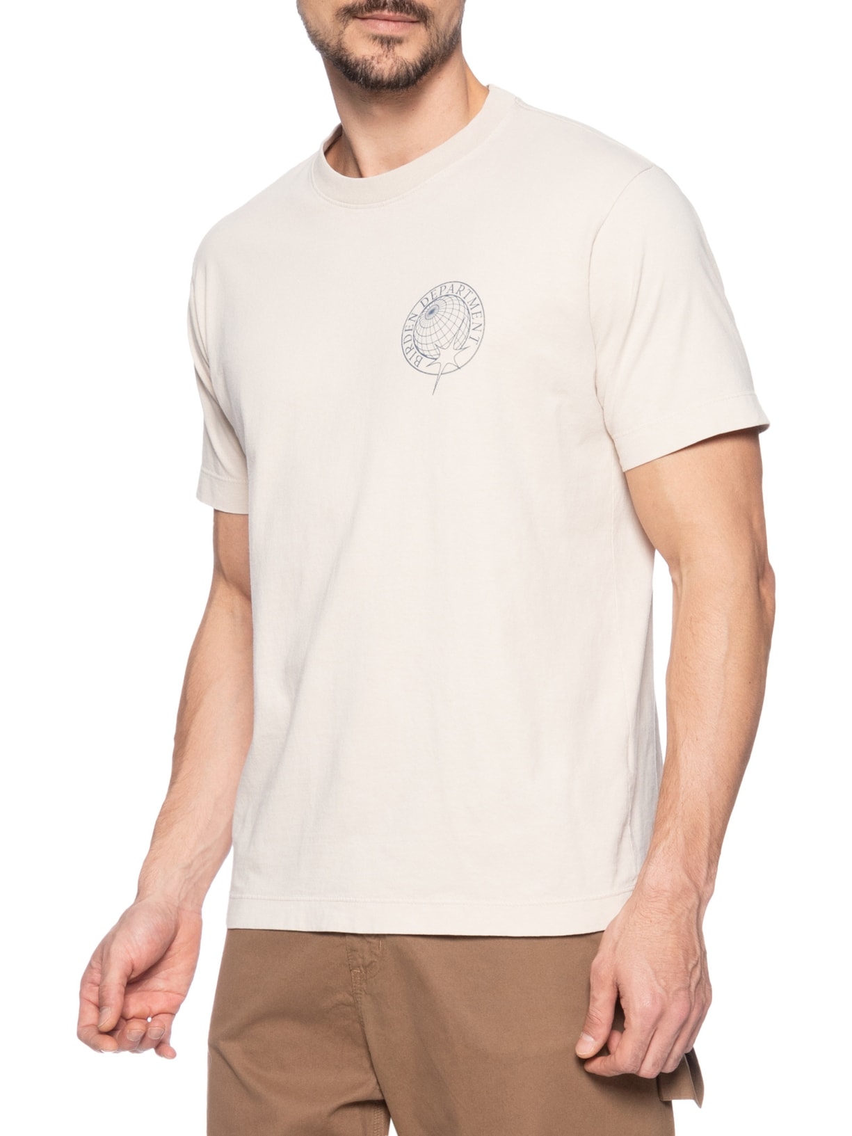 Camiseta Masculina Breath Syncs Bege Birden