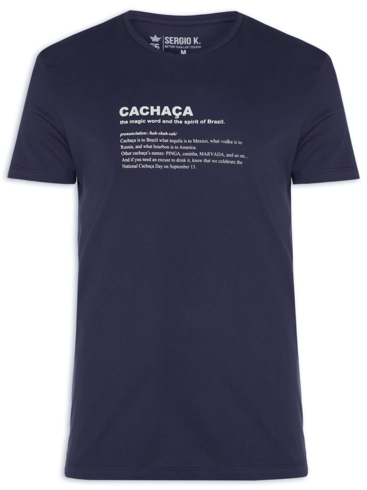 Camiseta Masculina Cachaça Spirit Of BR - Azul