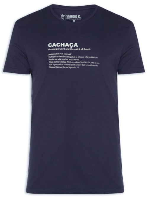 Camiseta Masculina Cachaça Spirit Of _ - Azul